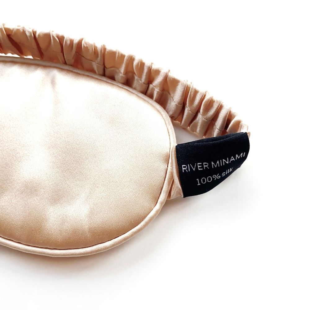 Cloud Soft 19 Momme Mulberry Silk Sleeping Eye Mask - Champagne Gold