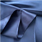 closed up of a navy blue mulberry silk square scarf