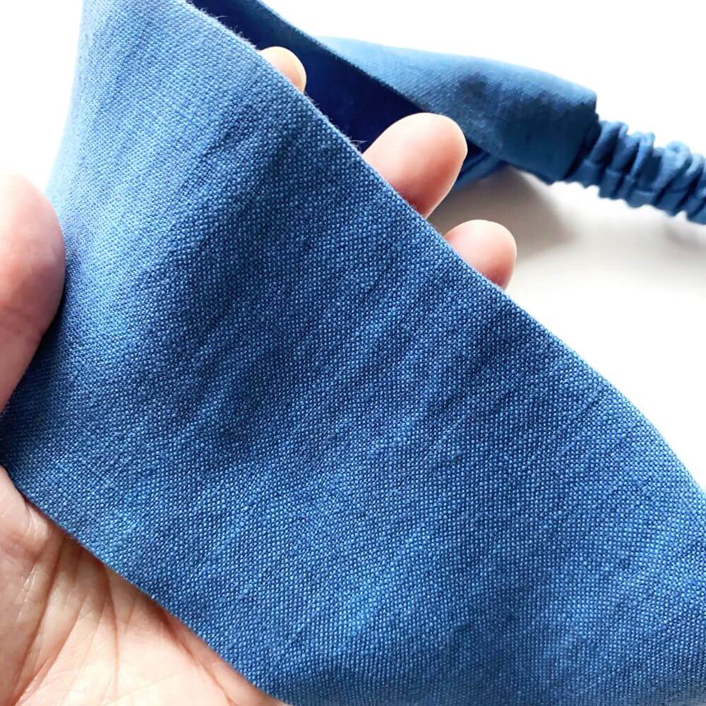 Linen Headband - Denim Blue