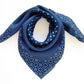 Denim Blue Classic Print 65x65 Silk Scarf