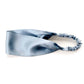 Handmade dusty blue mulberry silk headband by River Minami.