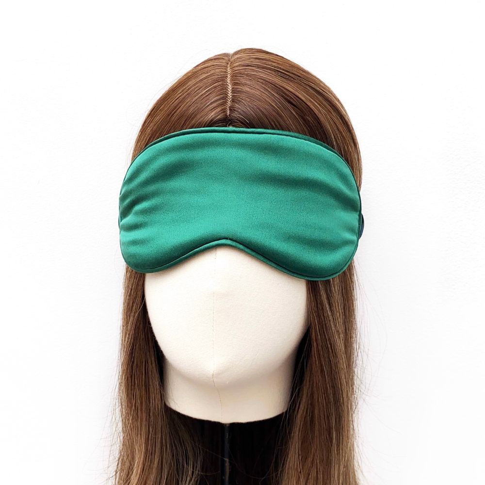 Cloud Soft 19 Momme Mulberry Silk Sleeping Eye Mask - Emerald Green