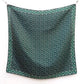 Green paisley patterned mulberry silk twill square scarf on a white background
