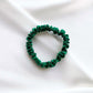forest green mulberry silk satin skinny scrunchie  hair tie
