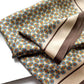 Metallic geometric pattern silk scarf - Gold