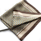 Metallic geometric pattern silk scarf - Gold