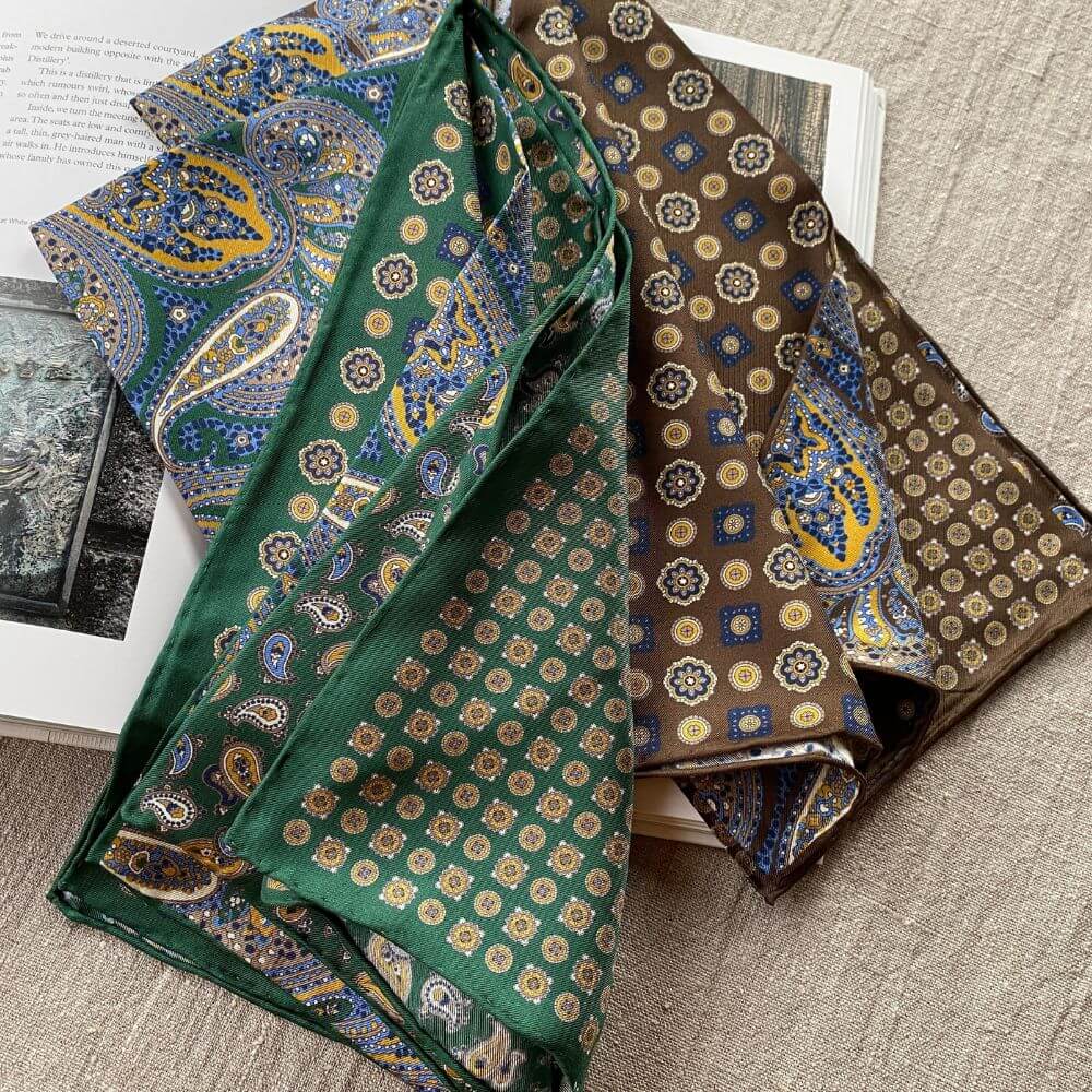 Geometric & Paisley 65 Silk Twill Scarf