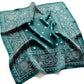 Stars print silk scarf - Emerald Green