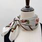 Rose Floral Mulberry Silk Crepe-de-Chine Scarf (65cm) - Light Grey