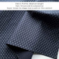 close up of the Navy blue bandana  with small white floral pattern on a white background