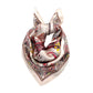 ivory beige mulberry silk square neck scarf displayed on a white background