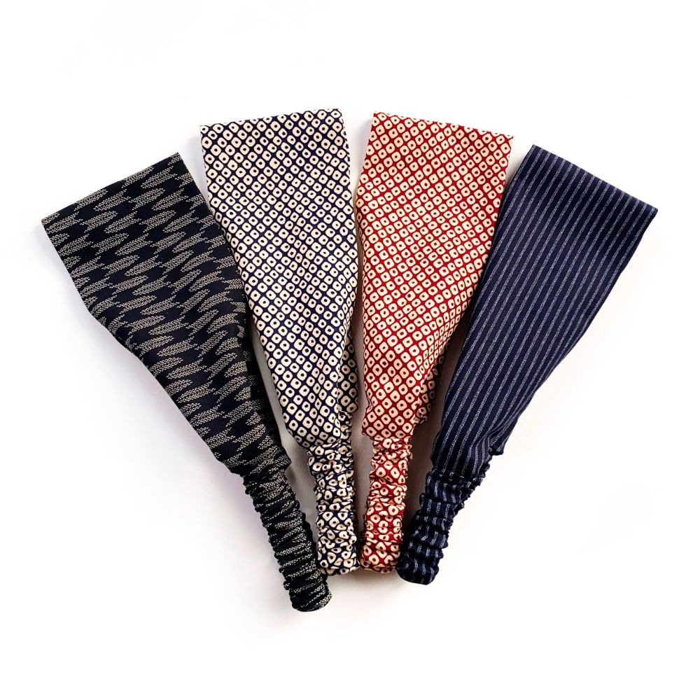 japanese print cotton wide headband