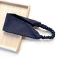 A navy blue stripes cotton headband