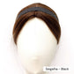 Black skinny cotton headband in Japanese wave print on a mannequin head with a white background