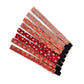 Set of red Japanese patterned cotton skinny headbands on a white background