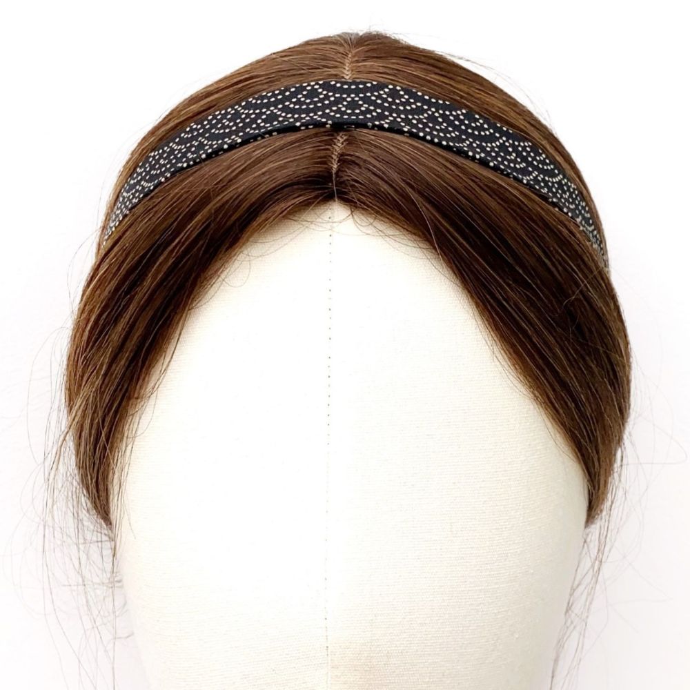 black wave Japanese cotton Skinny headband