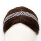 navy geometric Japanese cotton Skinny headband