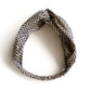 navy geometric twisted Japanese cotton hair band