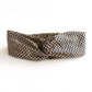 navy geometric knotted Japanese cotton headband