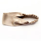 Handmade khaki mulberry silk headband by River Minami.
