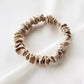 khaki mulberry silk satin skinny scrunchie  hair tie