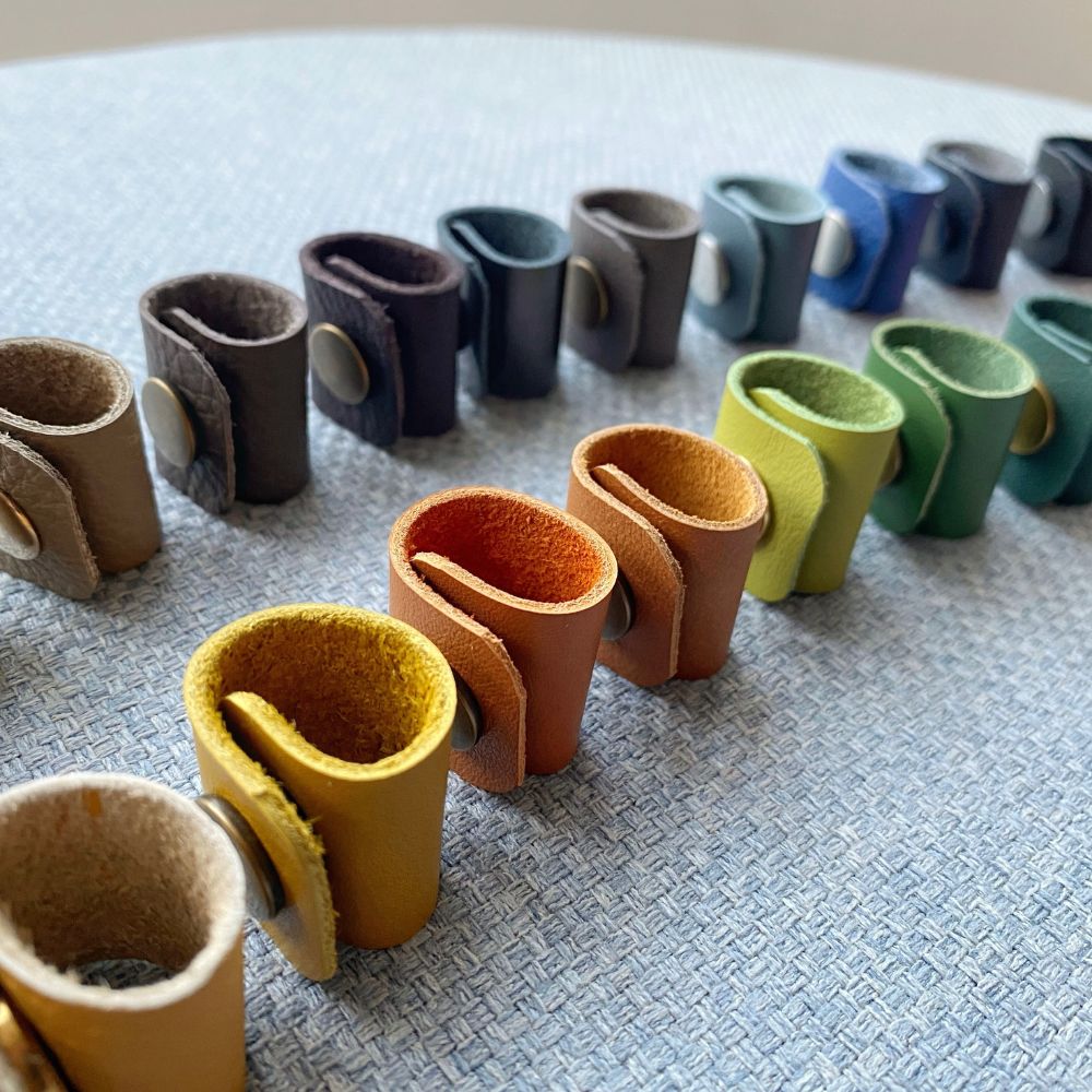 Leather Scarf Ring - 25 Colours