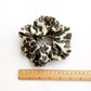 Leopard print silk scrunchie