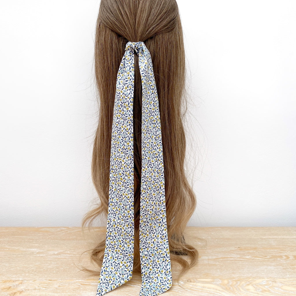 Liberty cotton skinny scarf - Blue