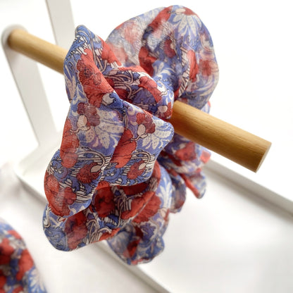 Liberty silk chiffon hair scrunchie scarf - Floral print