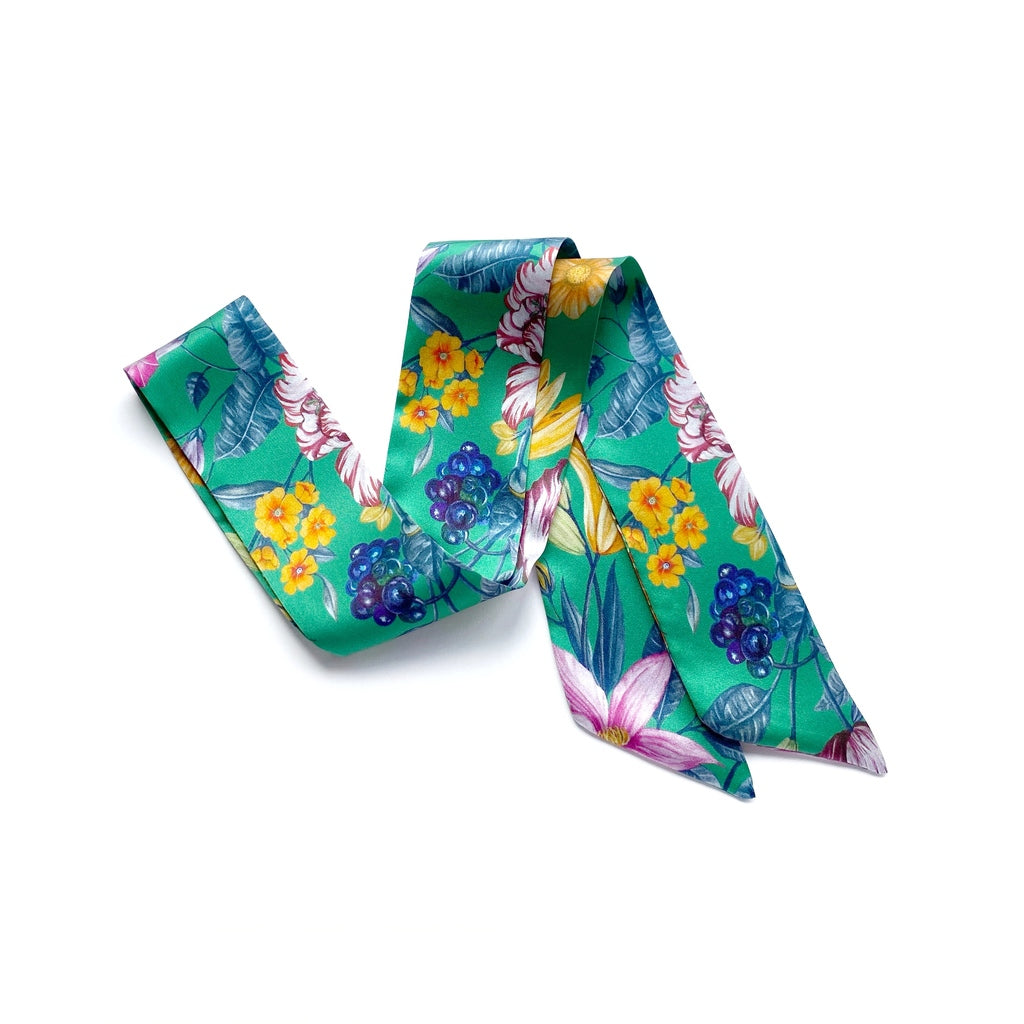 Liberty silk skinny hair scarf - Stately Bouquet