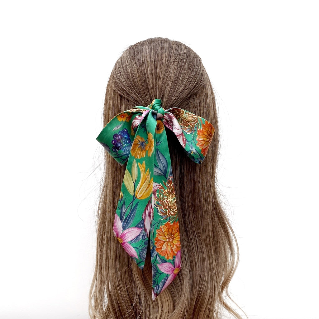 Liberty silk skinny hair scarf - Stately Bouquet