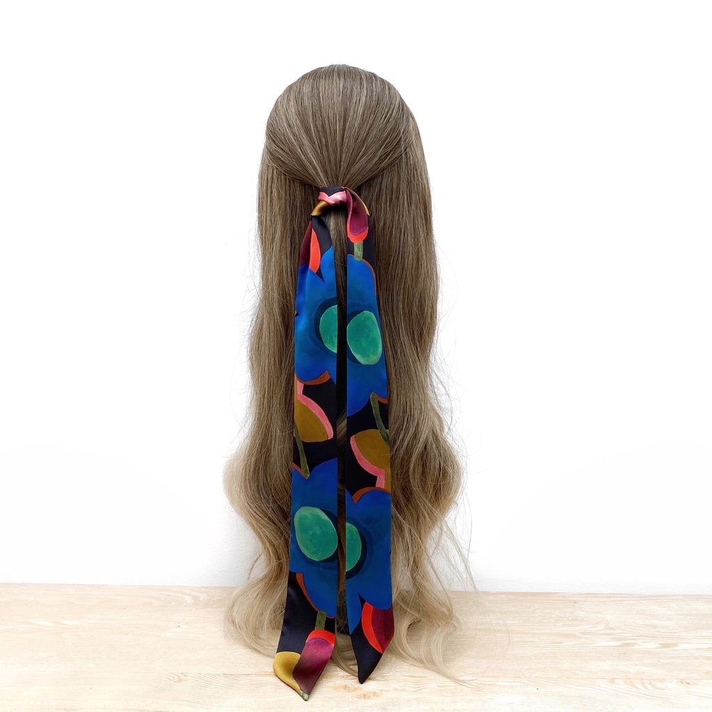 Liberty silk skinny hair scarf - Summer of Love