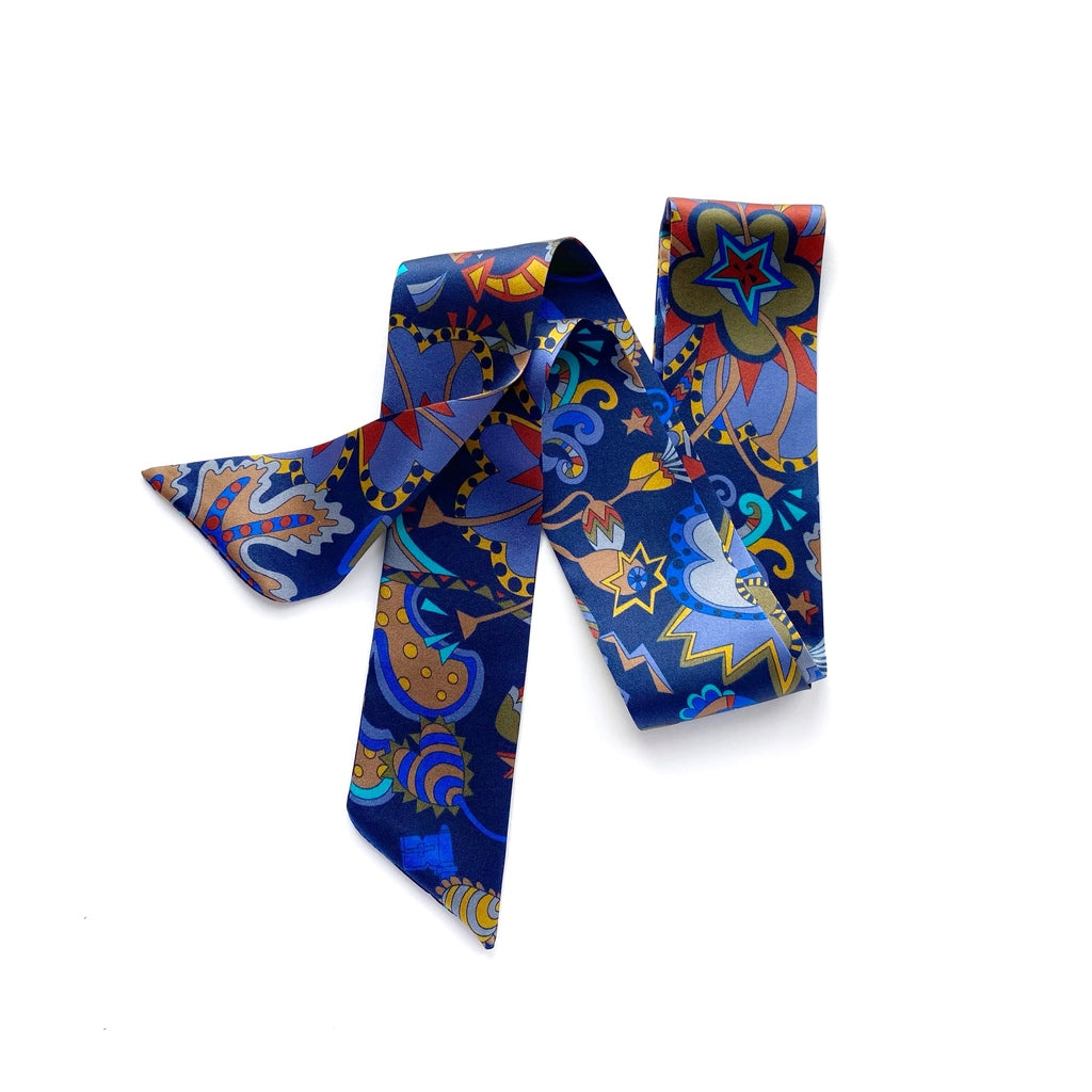 Liberty silk skinny hair scarf - Soho