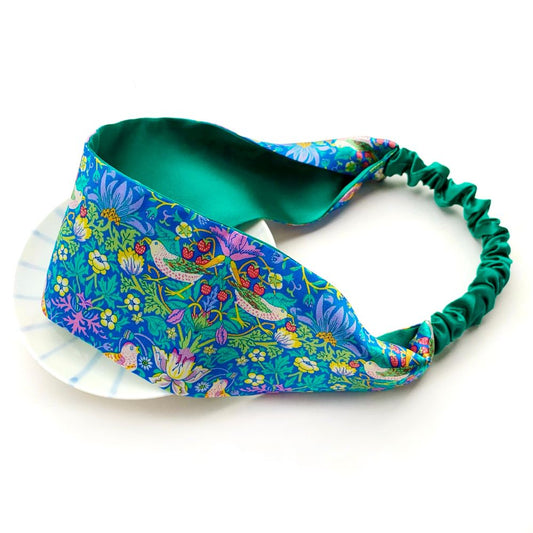 Liberty Silk Headband - Strawberry Thief