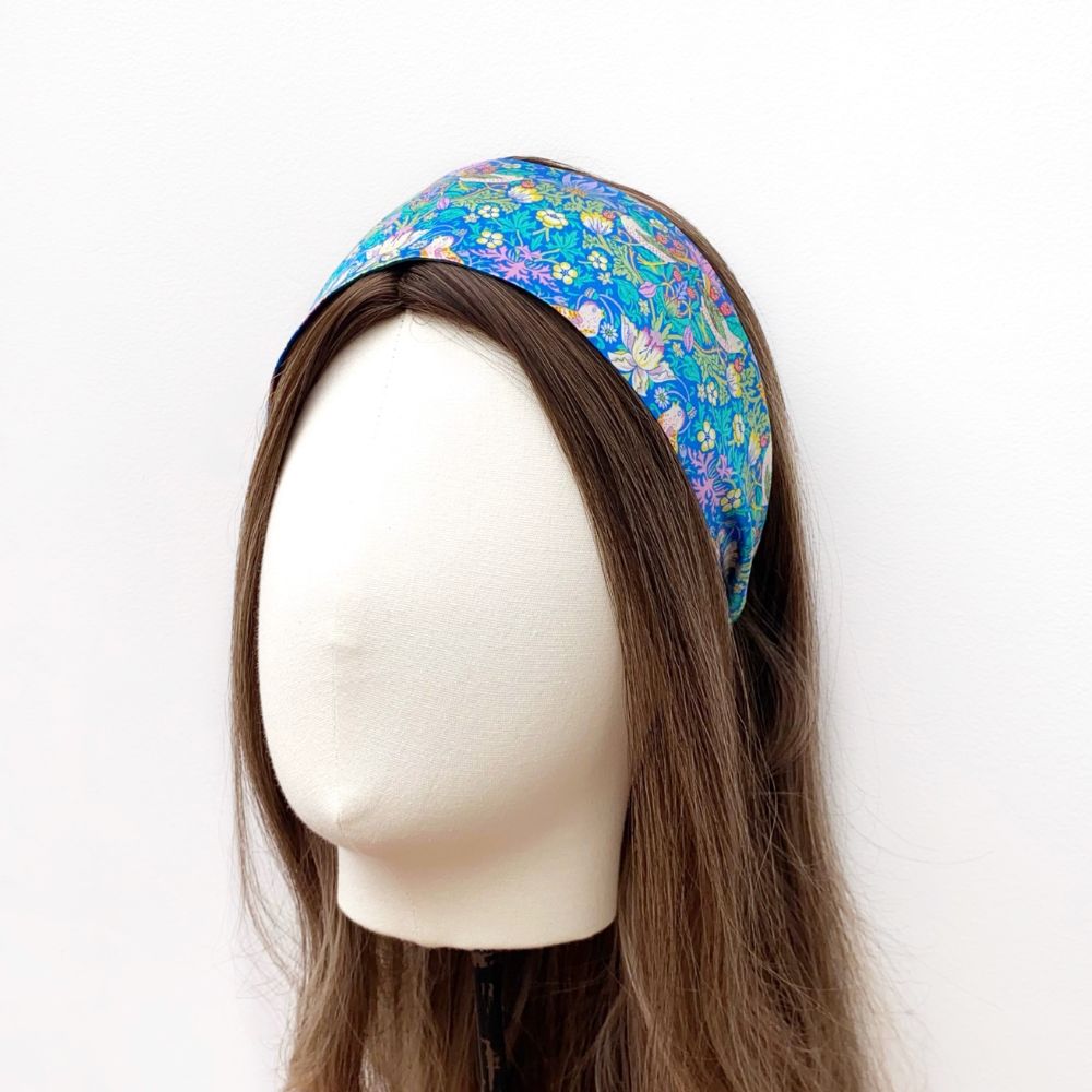 Liberty Silk Headband - Strawberry Thief