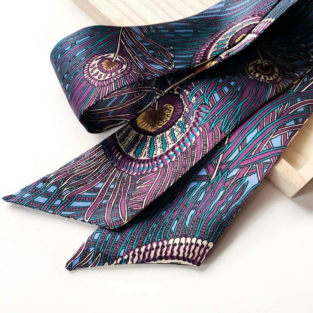 purple royal hera liberty london silk twilly scarf