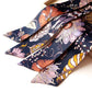 charcoal floral liberty london silk twilly scarf