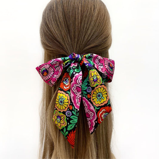 Liberty Silk Skinny Scarf - Begonia Garden