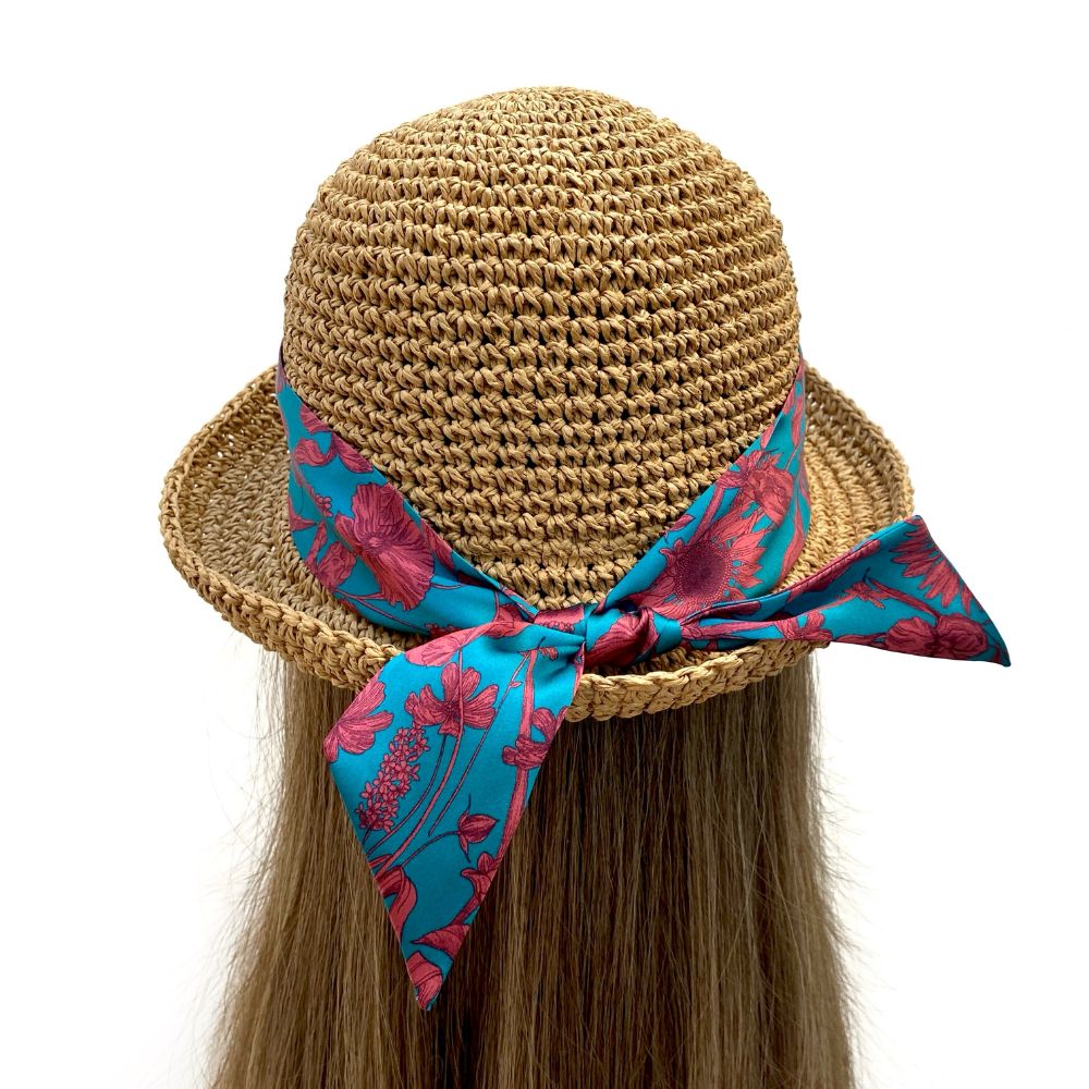 Liberty Silk Skinny Scarf - Mono Muse Floral