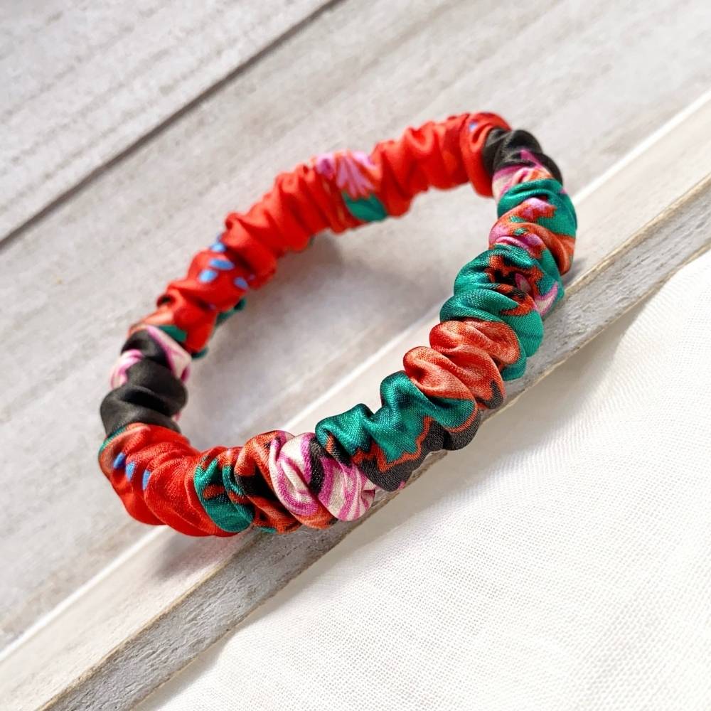 liberty silk skinny scrunchie hair tie