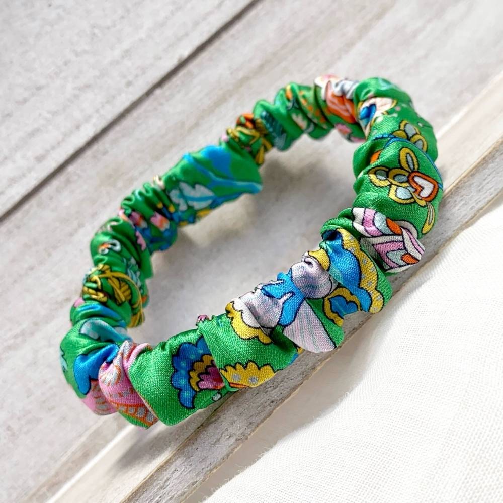 liberty silk skinny scrunchie hair tie