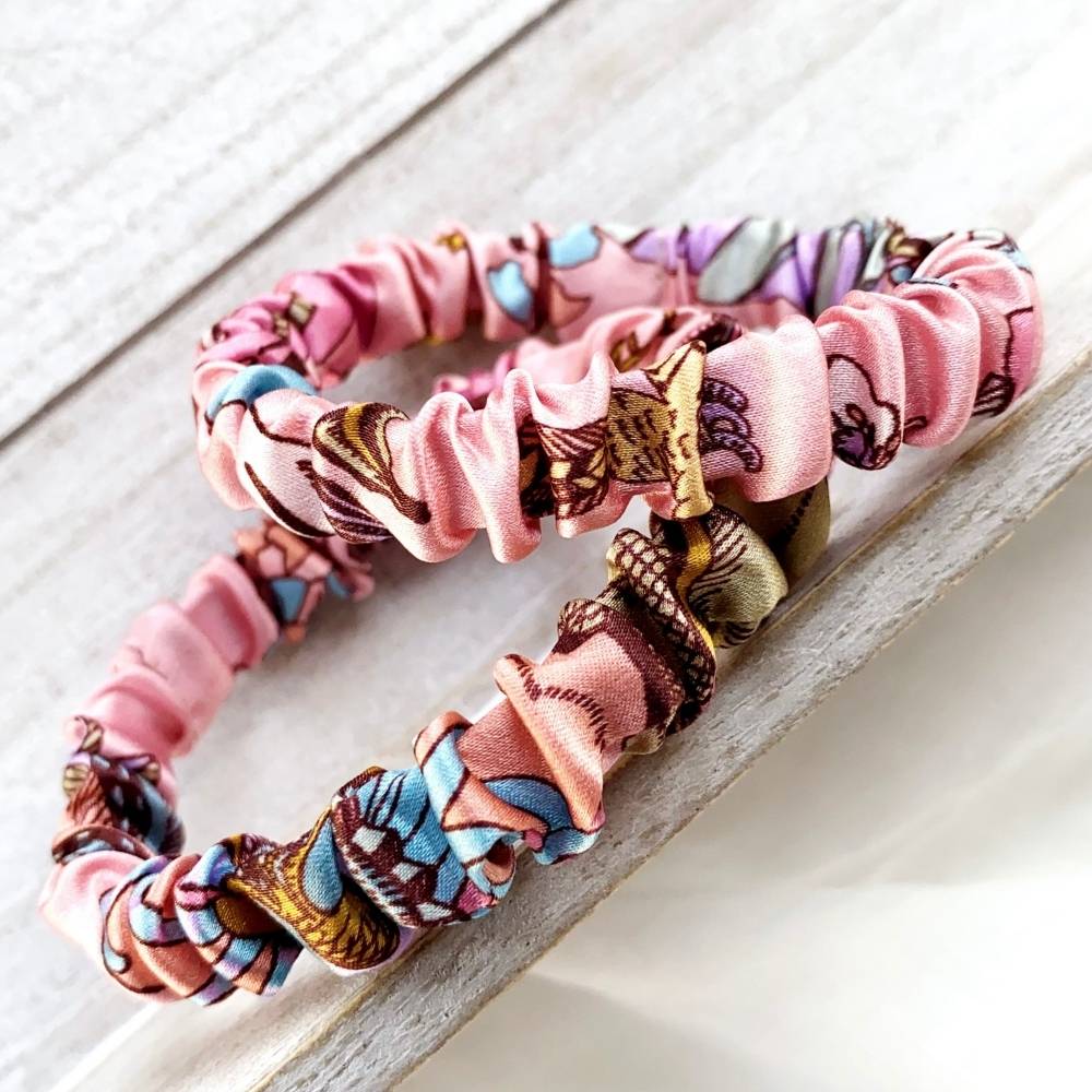 liberty silk skinny scrunchie hair tie