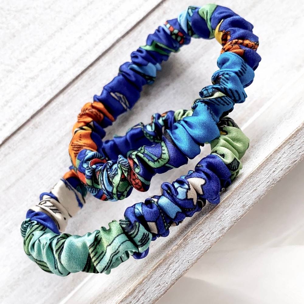 liberty silk skinny scrunchie hair tie