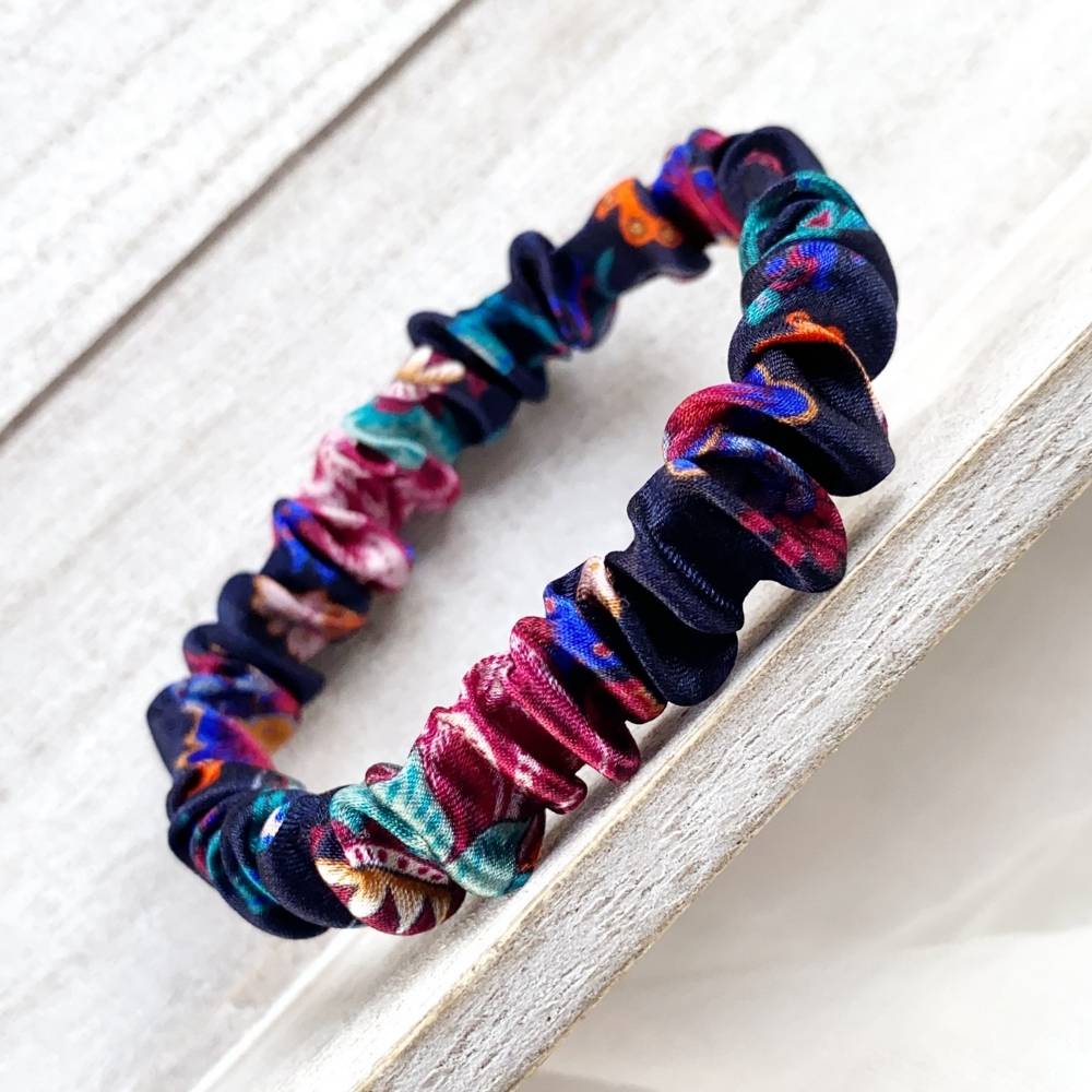 liberty silk skinny scrunchie hair tie
