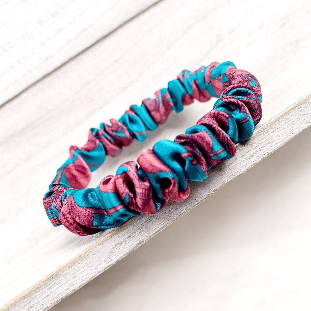 liberty silk skinny scrunchie hair tie