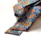 blue and orange floral ciara print Liberty London silk twilly scarf