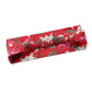 A red Liberty London Tana Lawn cotton  headband with a floral print of white and pink flowers and green leaves, featuring elastic band on the back, shown on a plain white background.