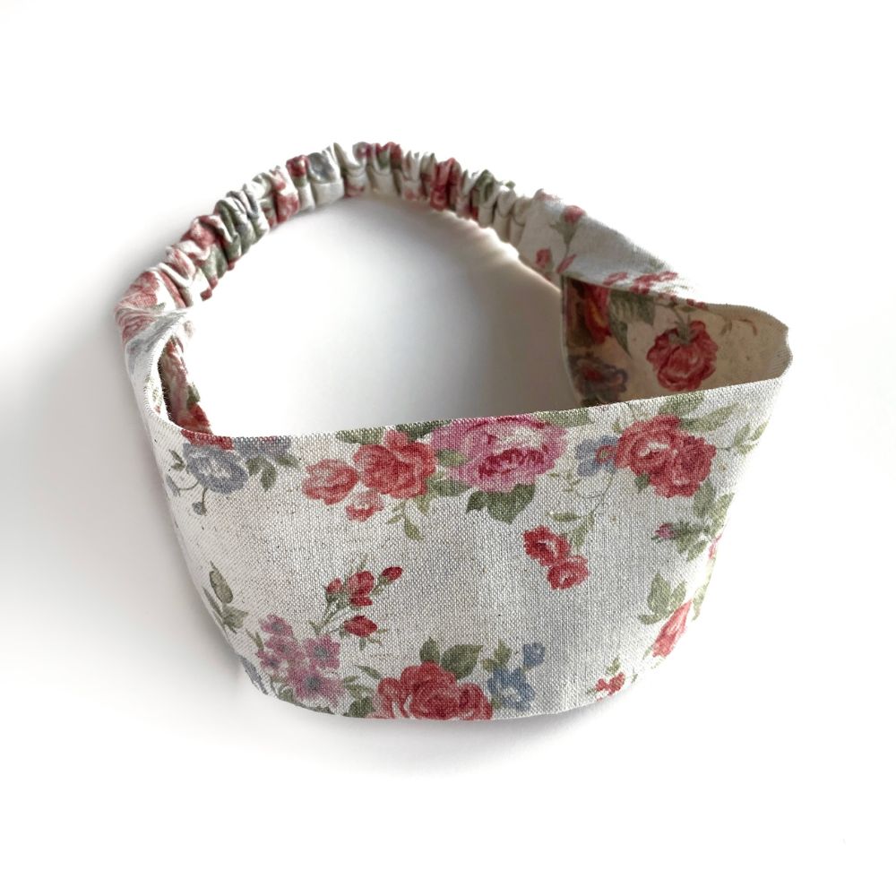 Chic Rose Headband - Off White