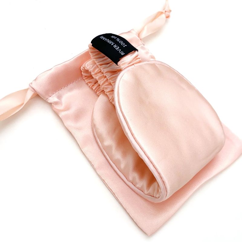 pink mulberry silk sleep eye mask