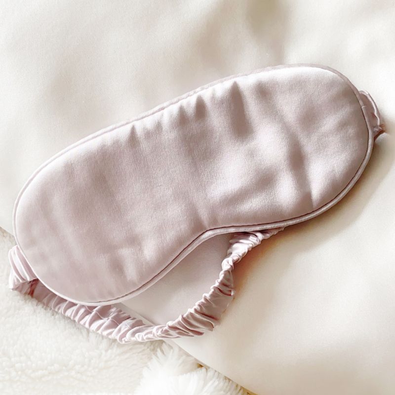 lilac mulberry silk sleep eye mask